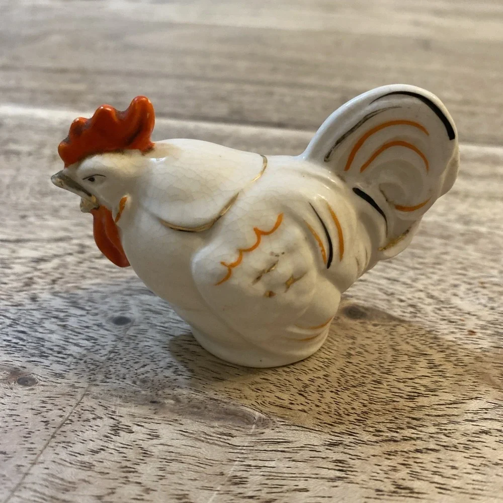 VTG Occupied Look Japan Chicken & Hen Salt and Pepper Shaker Kitchen Ceram Decor